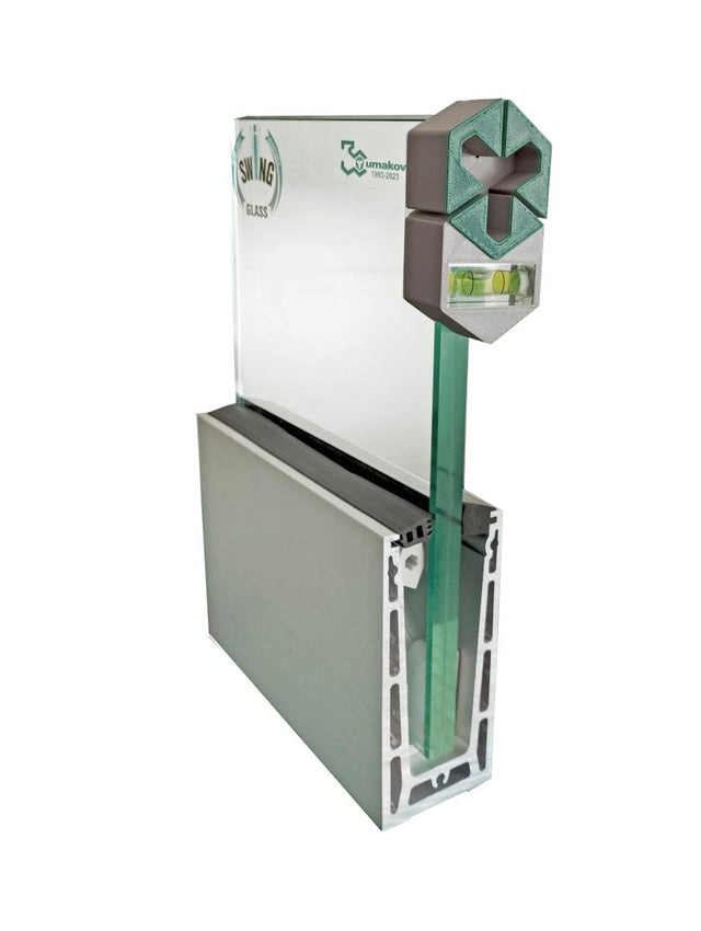 Bemutató reklámeszköz-vonalmenti üvegkorláthoz Alu