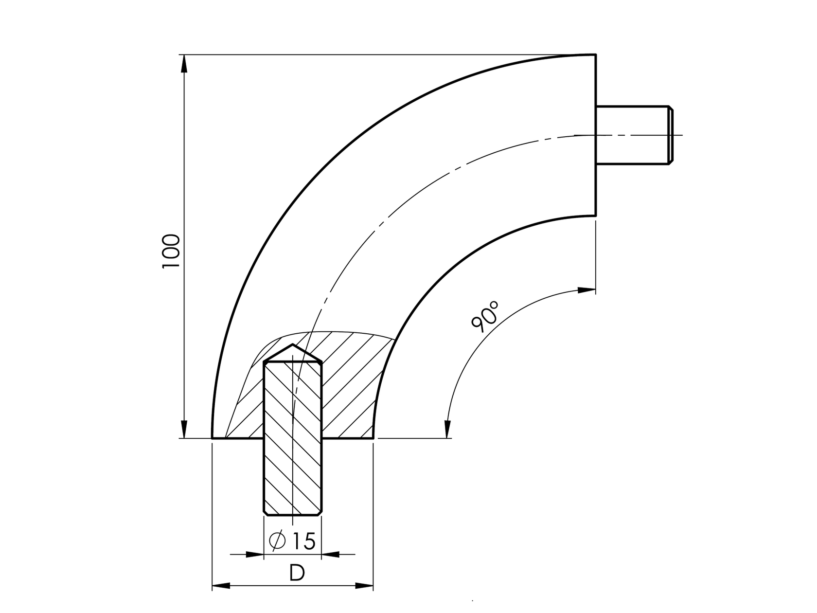 Tölgy könyök kapaszkodóhoz