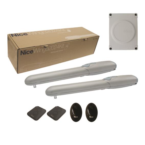 Nice meghajtás kétszárnyú kapuhoz, fotocellás készlettel