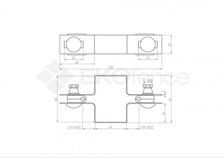 Folyamatos bilincs ZnPVC 60x40mm oszlophoz fekete M