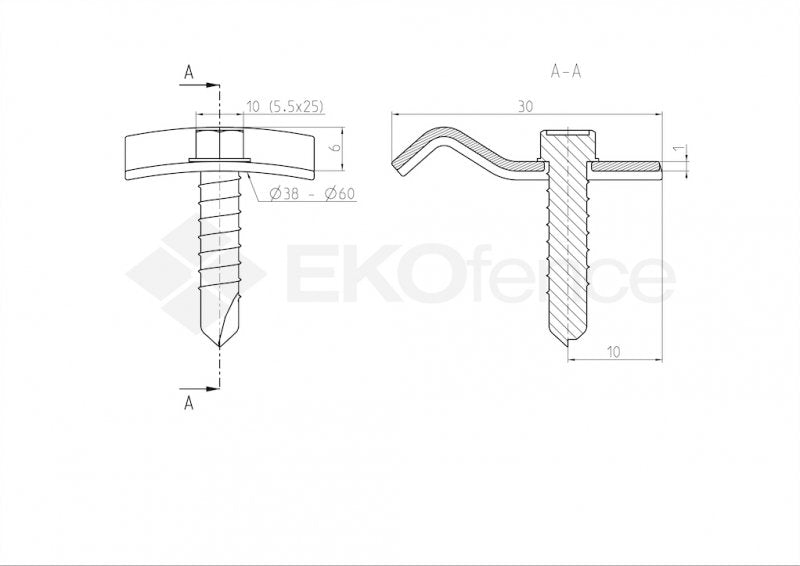 Zöld ZnPVC csavaros huzalbilincs 10db