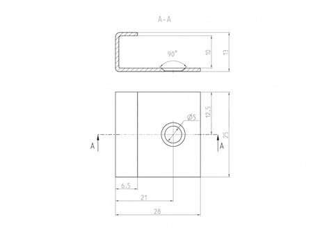 Acél szélső rögzítő kramli
