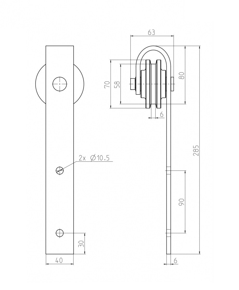 Kovanie pre posuvné dvere - "Klasiko"
