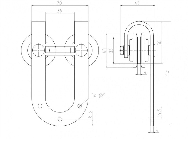 Tolóajtó-szerelvények - mini "Arcus"