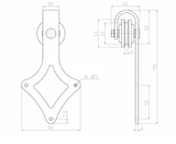Tolóajtó-szerelvények - mini "Rhombus"