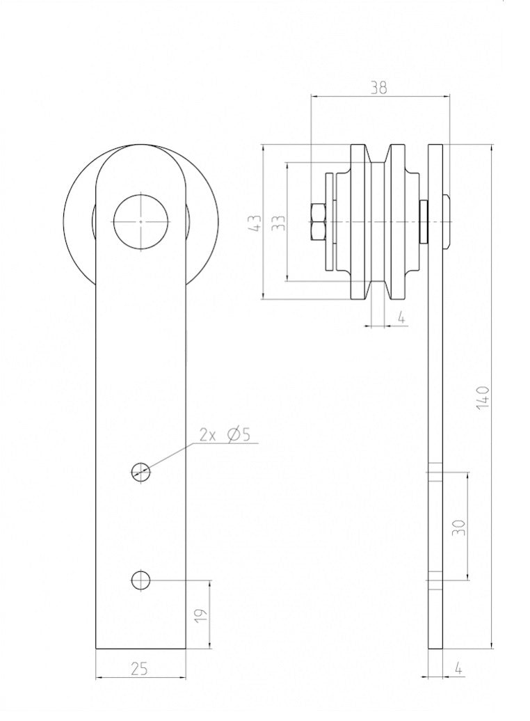Tolóajtó-szerelvények - mini "Hegon"